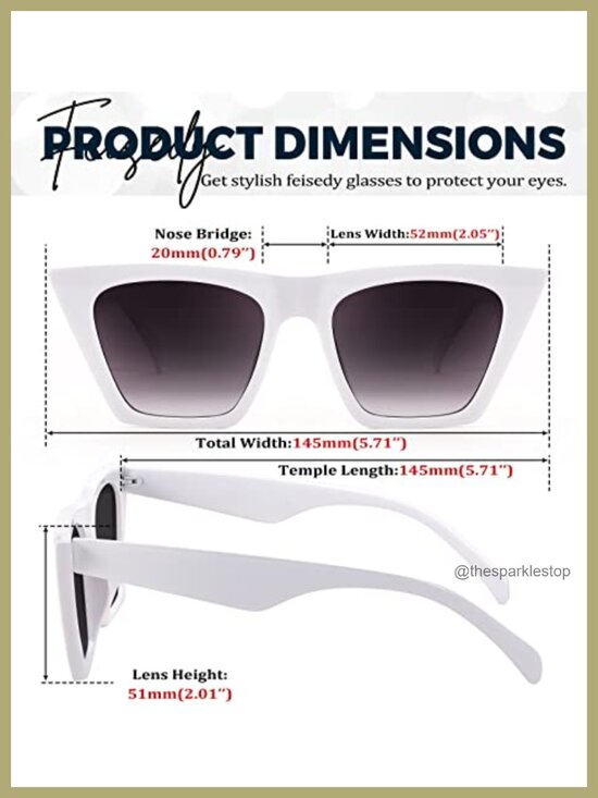 Vintage Square Cat Eye Sunglasses Women Trendy Cateye Sunglasses B2473